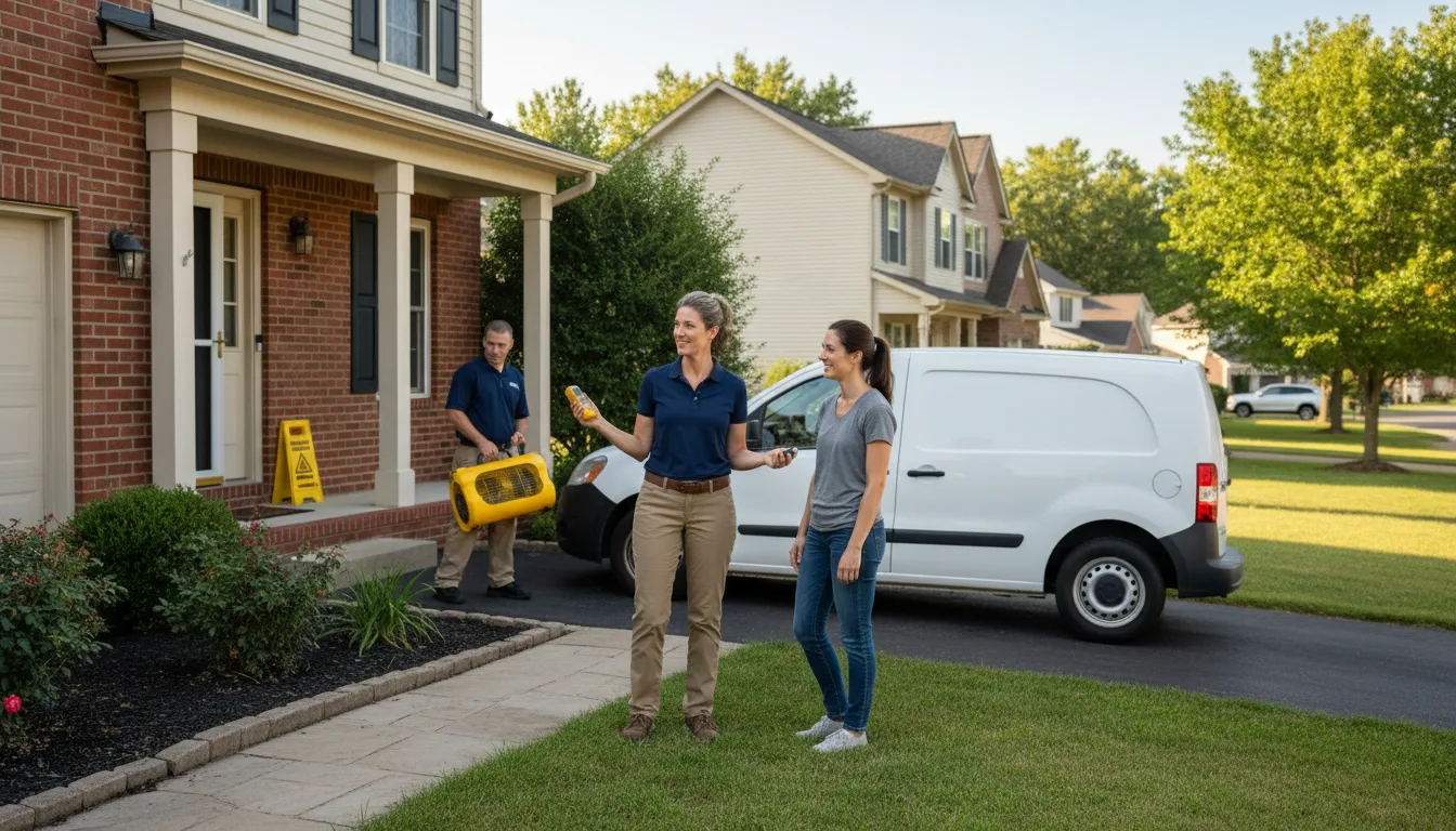 Residential water damage restoration in Mcconnell, IL
